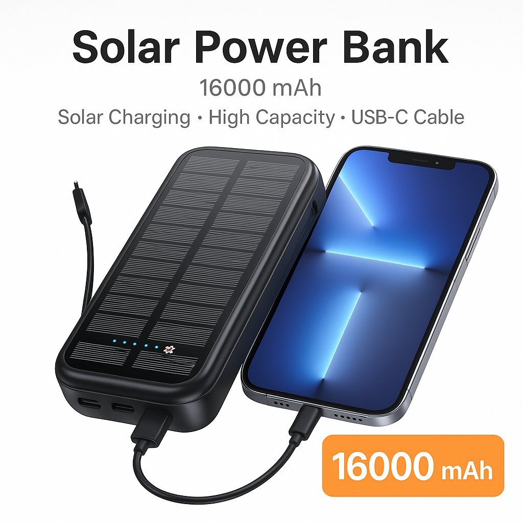 پاوربانک خورشیدی 16000mAh گرین لاین مدل Solar 2